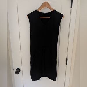 100% Wool Black Sweater Dress